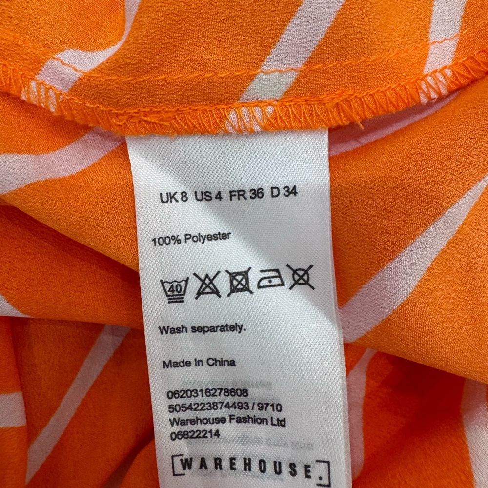 Warehouse Orange Strap Dress - Picture 7 of 14